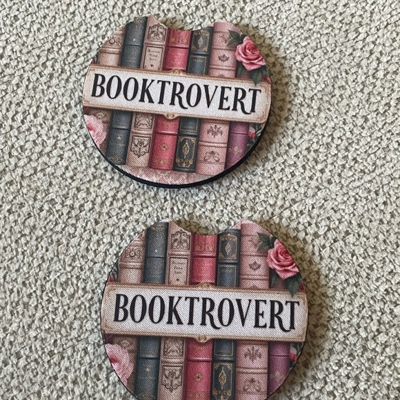 Booktrovert Car Coasters - Picture 1 of 2
